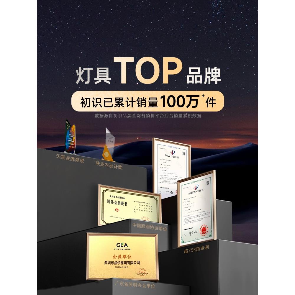 初识照明客厅灯吸顶风扇灯2024新款卧室灯一体摇头静音吊扇电扇灯