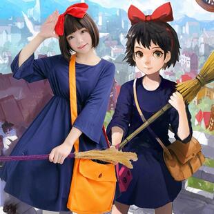 魔女宅急便琪琪cosplay服装女动漫万圣节演出宫崎骏女巫连衣裙