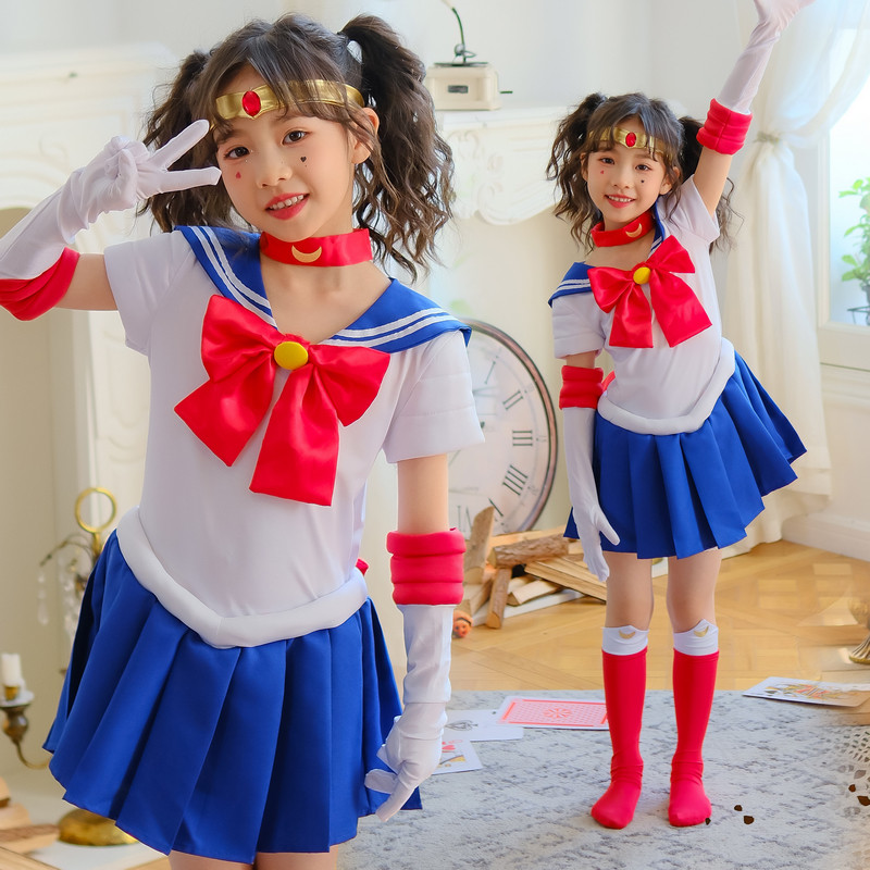 水冰月cos美少女战士月野兔4代水手服圣诞万圣节儿童扮演出服装