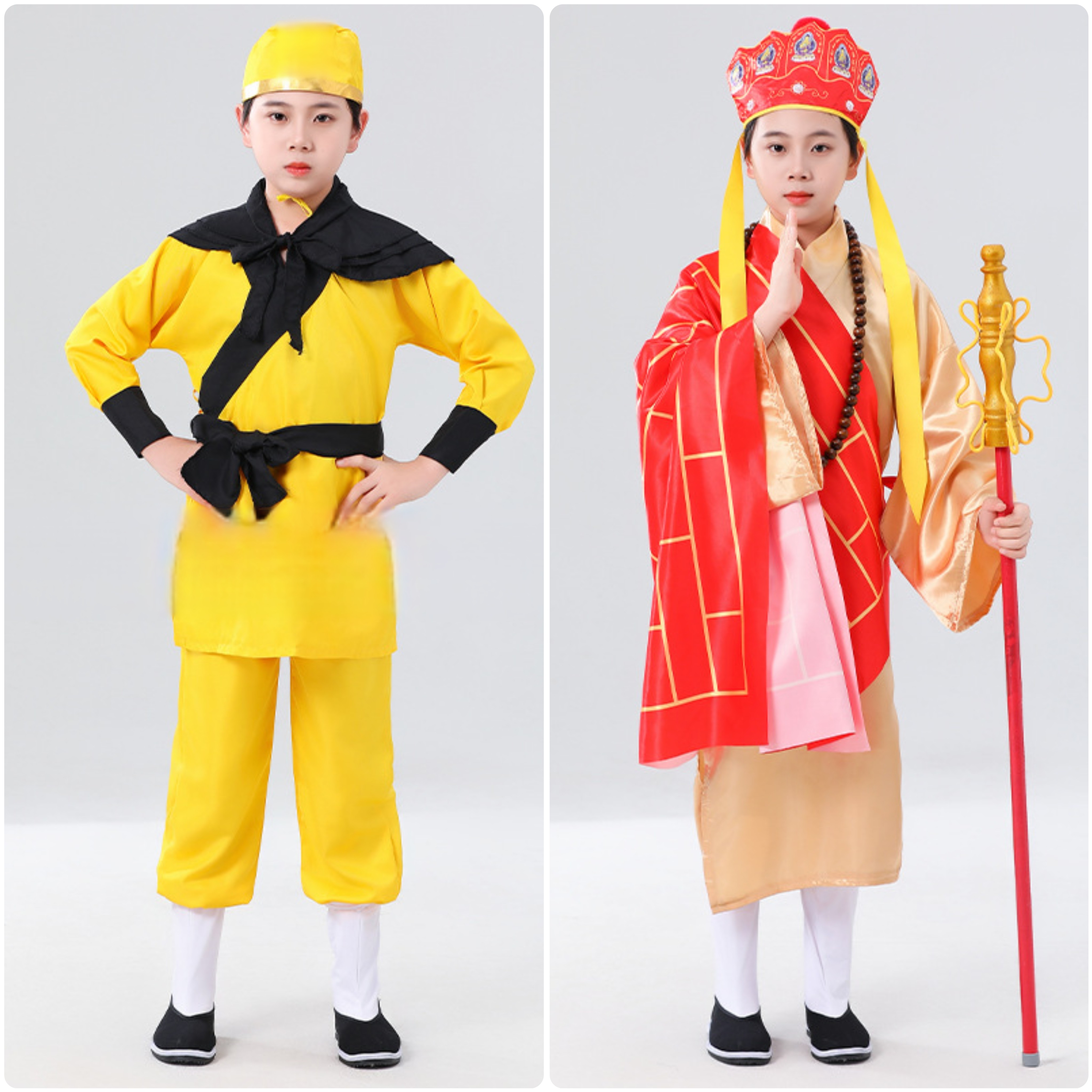 齐天大圣孙悟空孙行者cos服儿童西游记演出服唐僧和尚师徒服装