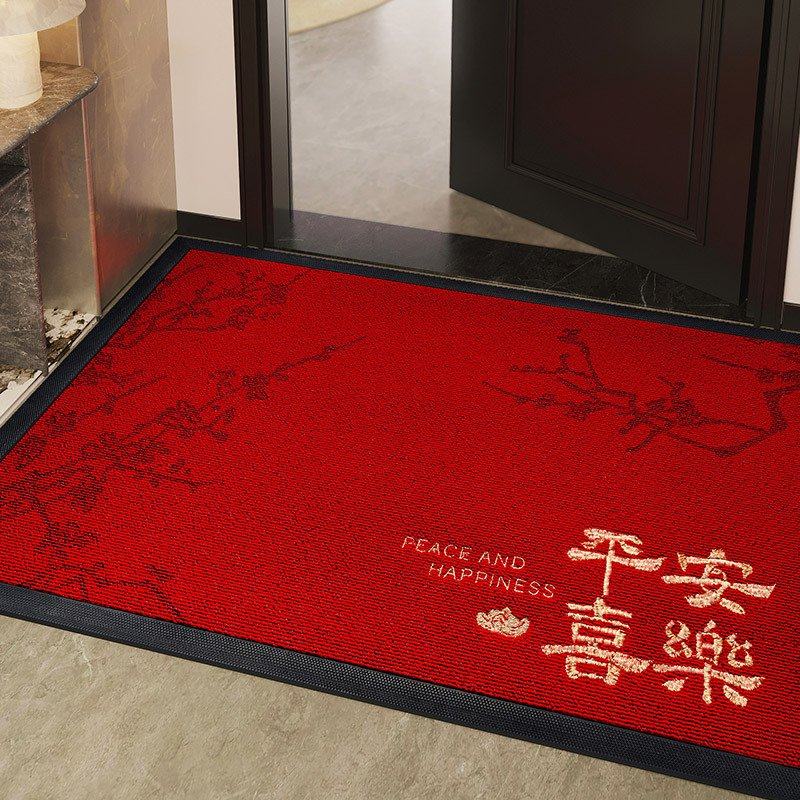 新年喜庆红色地垫入户门垫高端刺绣别墅大门口地毯防滑电梯间脚垫,居家布艺,入户地垫,淘宝优惠券,粉丝福利购,淘宝优惠卷