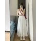 白色吊带连衣裙子女夏季 长裙 初恋夏装 2025新款 小个子显瘦温柔法式