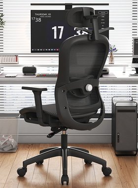 人体工学椅电脑椅家用办公椅可躺可逍遥镂空坐垫3D扶手3D头枕4D腰