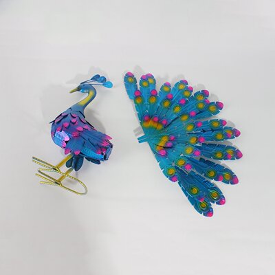 Metal peacock statue铁艺孔雀摆件动物工艺品花园装饰品   厂