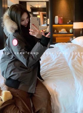 always cc 25FW 飞行员派克连帽90绒羽绒服女情侣加厚夹克外套男