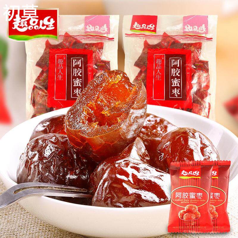 趣品人生阿胶蜜枣金丝枣休闲零食独立包装无核500克/包