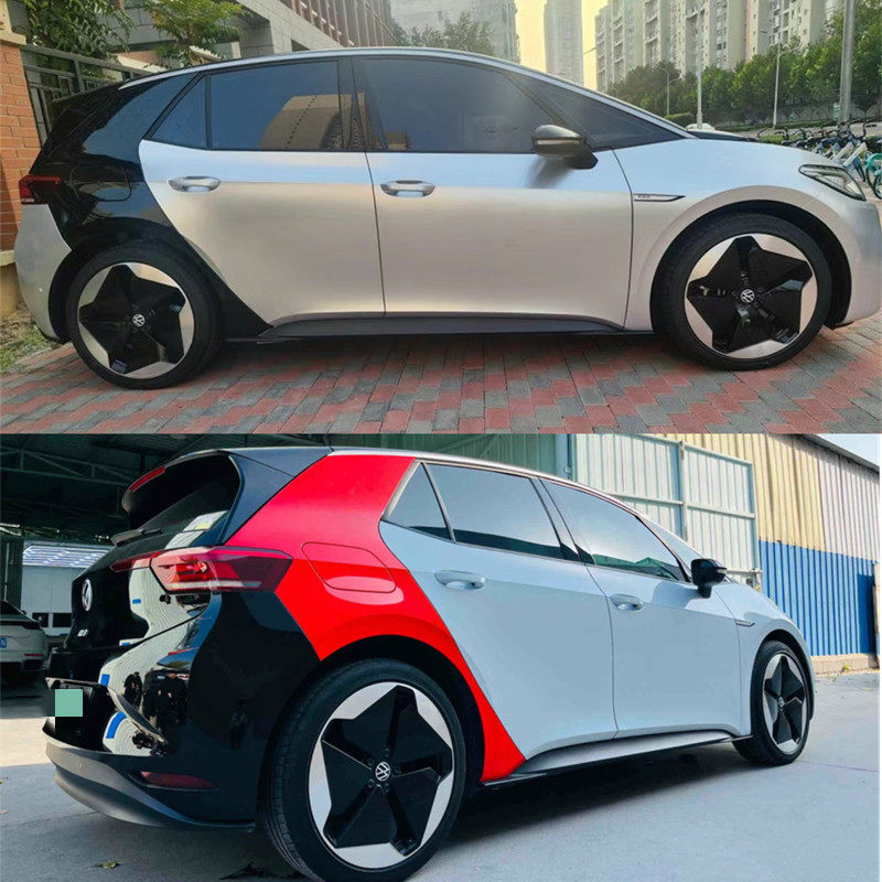 适用大众ID3C柱改色个性车贴纸 尚酷高尔夫67柱子改装拉花 Polo