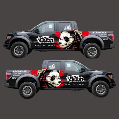 适用福特猛禽F150车贴拉花游骑侠RANGER坦途熊猫个性装饰车身贴纸