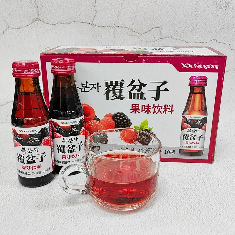 韩国进口Kwangdong覆盆子果味饮料酸甜味100ml*10瓶