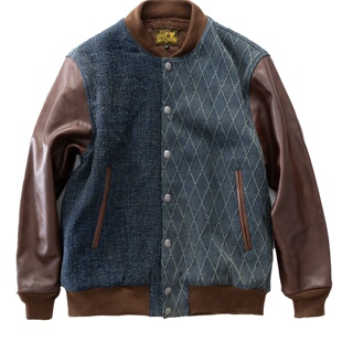 DANIELKATE棒球服真皮刺子外套夹克