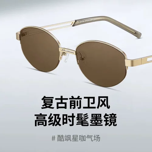 2025新款fake轻奢老钱风墨镜女高级感太阳镜谭松韵秦岚同款back