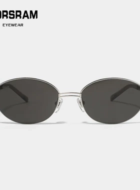 深圳品质fake同款老钱风墨镜高级感椭圆半框backbone太阳镜