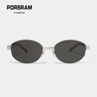 深圳品质fake同款老钱风墨镜高级感椭圆半框backbone太阳镜