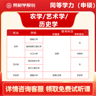 【咨询享礼】2026考研农学 艺术学 历史学 学历提升 同等学力申硕农学艺术  2026在职研 非全研究生 考研择校咨询  考研一对一辅导