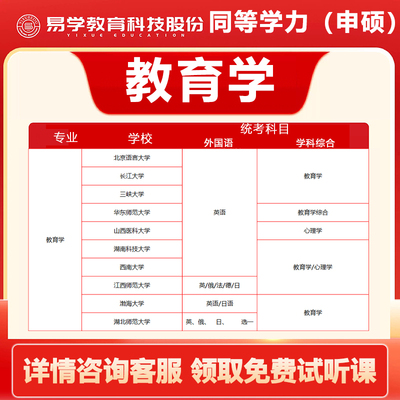 2026教育学考研同等学力申硕教育
