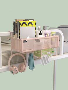 大学宿舍上铺神器床头悬空置物台放东西的置物架上床挂钩式挂篮墙