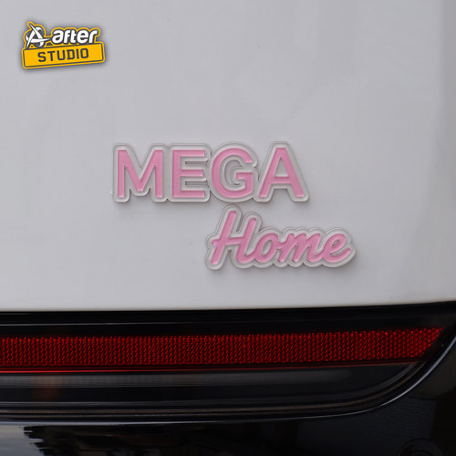 适配理想MEGA水晶车标前标后标英文标机盖标后备箱尾门标home字标