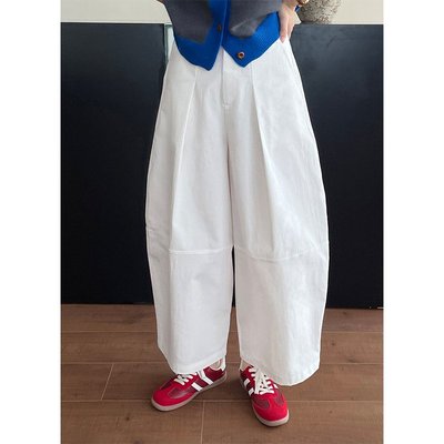 滔川~搭配你所有上衣的神裤女高腰肌理感百搭修饰腿型灯笼裤2629