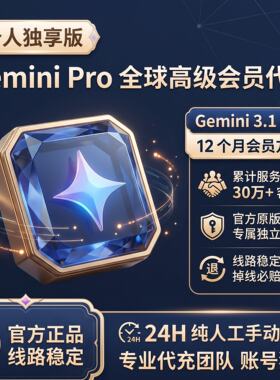 Gemini 3 Pro 高级会员代充 官网直冲 稳定不降智 Nano Banana