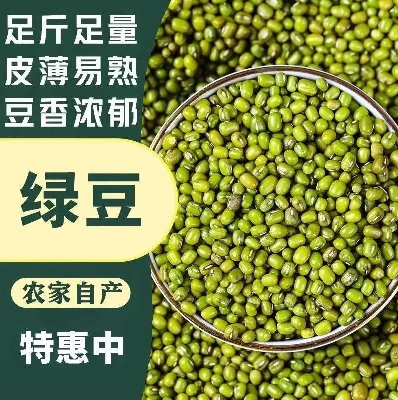 绿豆新货农家五谷杂粮绿豆糕饼绿豆汤材料可发豆芽非转基因绿豆沙