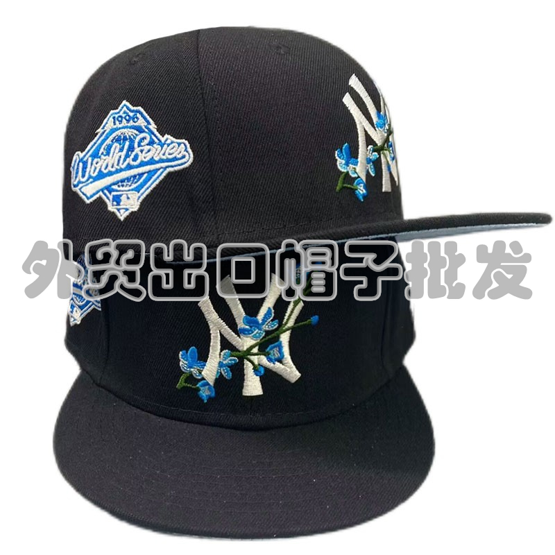 thumbnail for Foreign Trade American Hat Sox Fully Enclosed Non-Adjustable Hip-Hop Street Dance Embroider Size Hat Baseball Cap Flat Brim Hat