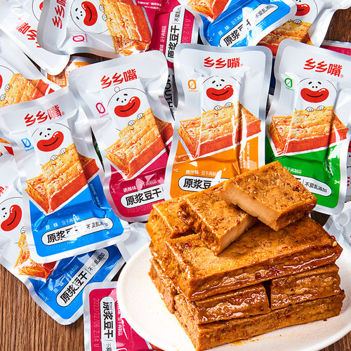 乡乡嘴厚豆干香干香辣卤豆腐干湖南武冈特产麻辣休闲小吃零食品