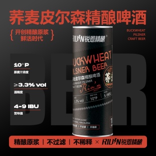 锐恩精酿啤酒皮尔森比利时全麦网红啤酒正品体验1L*4罐6罐装顺丰
