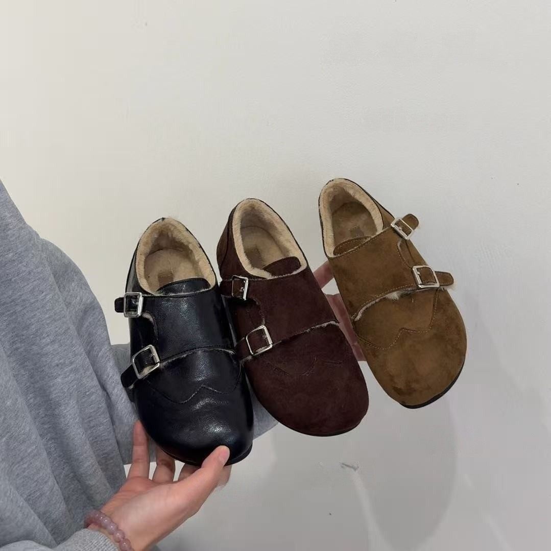 复古雕花平底加绒勃肯鞋女2025新款冬季毛绒豆豆鞋棉鞋保暖毛毛鞋,女鞋,棉鞋,淘宝优惠券,粉丝福利购,淘宝优惠卷