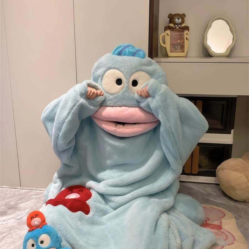 小丑鱼连体睡衣女珊瑚绒卡通沙雕搞怪冬季加厚保暖大码睡袍家居服