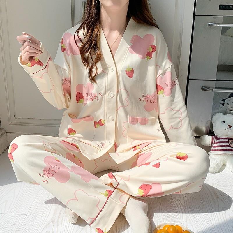 春夏女款和服开衫棉质睡衣套装