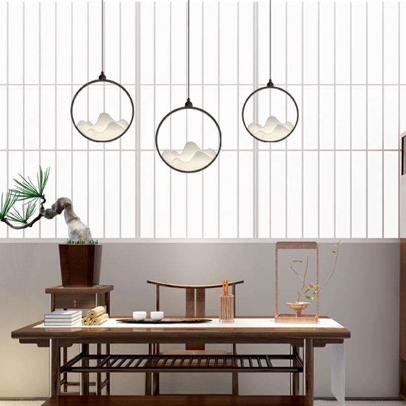 新中式禅意山水灯酒店会所别墅楼茶餐厅吊灯铁艺三铁艺444头吊吊