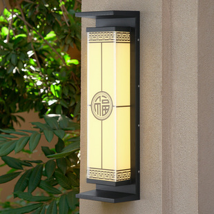 新中式太阳能户外防水覆古壁灯别墅庭院灯大门口两侧门庭柱子墙灯