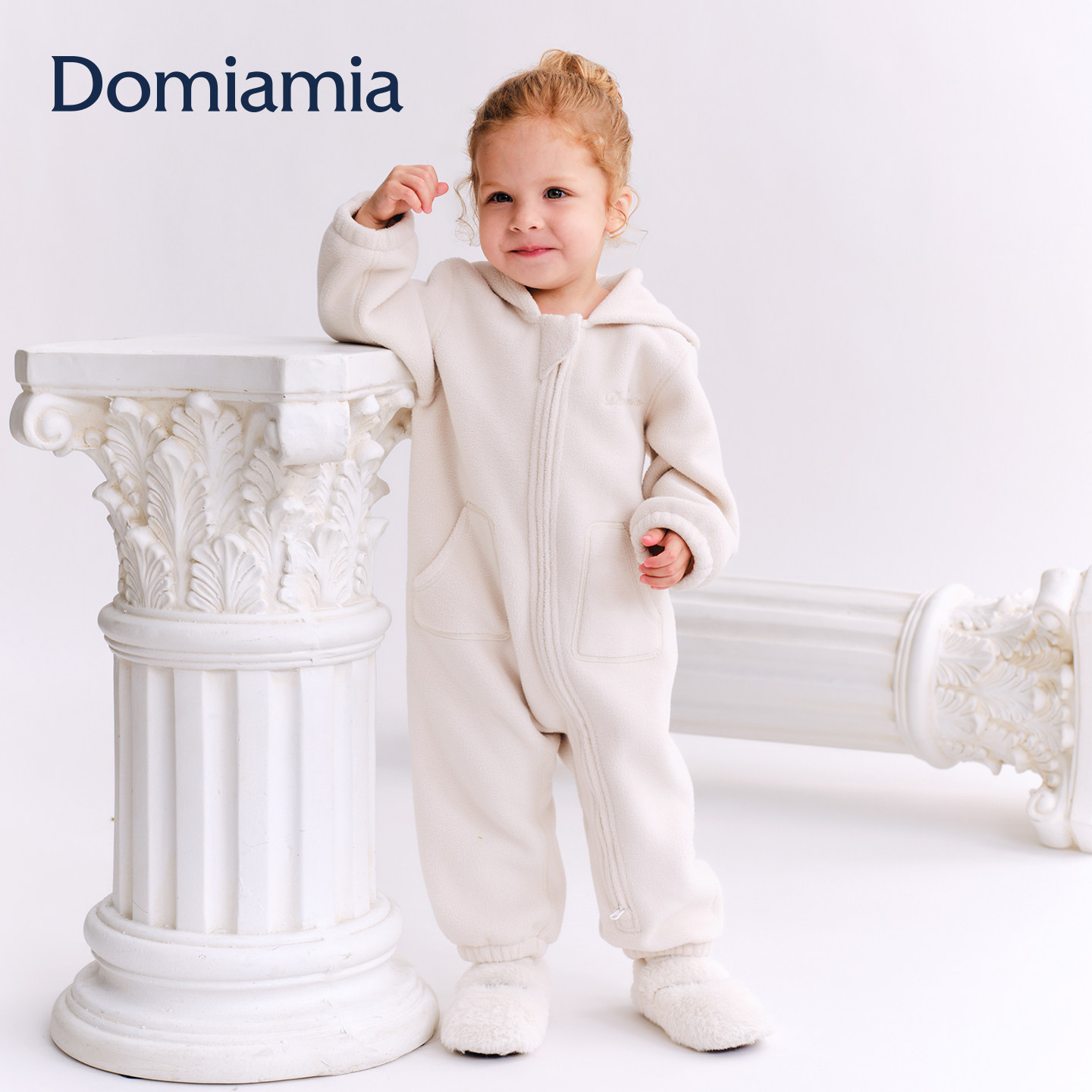Domiamia宝宝摇粒绒连体衣男孩女童2026秋季婴儿衣服保暖抓绒爬服图片