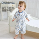 a类透气开档连体哈衣短袖 Domiamia婴儿爬爬服夏季 男女宝宝薄款