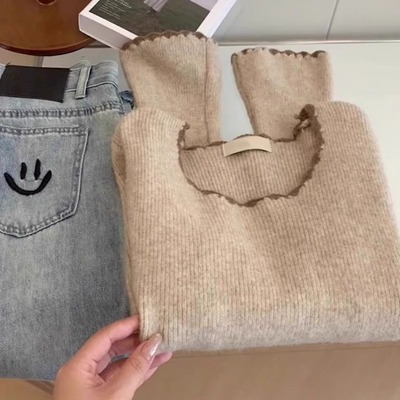 高级感超好看毛衣内搭打底衫上衣