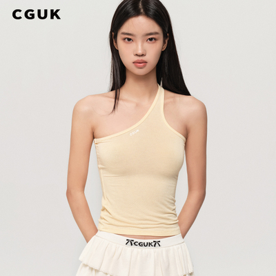 【姚晓棠同款】CGUK 修身单肩背心 可叠穿背心吊带