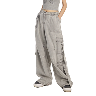 【李宏毅/向涵之同款】CGUK低腰多口袋工装裤 宽松休闲长裤