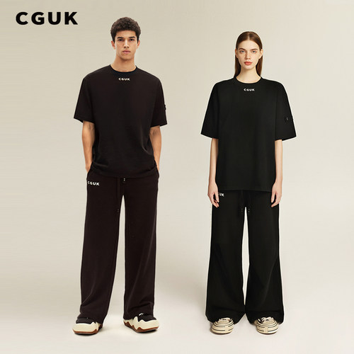 【秦岚/王鹤润同款】CGUK 阔腿卫裤中性休闲百搭情侣款