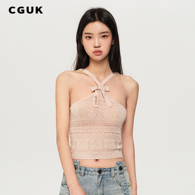 【明星同款】CGUK蝴蝶结钩花背心 100%绵羊毛背心