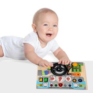 Wooden Activity Board Steering Wheel Toy Sensory Toys