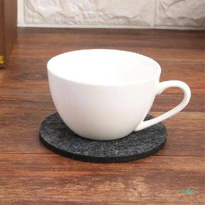 1/3/5PCS Round Felt Coaster Dining Table Protector Pad Heat