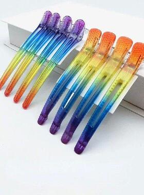 10pcs/Set Rainbow Hairpin Fixed Styling Clip Flat Duck