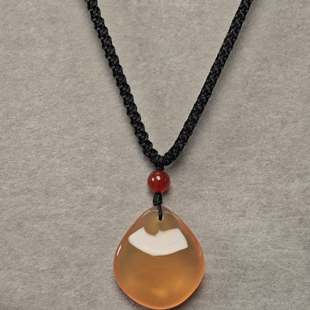 保真青鱼石正品鱼惊石吊坠青鱼石原石防惊吓项链鱼精骨助睡眠挂件