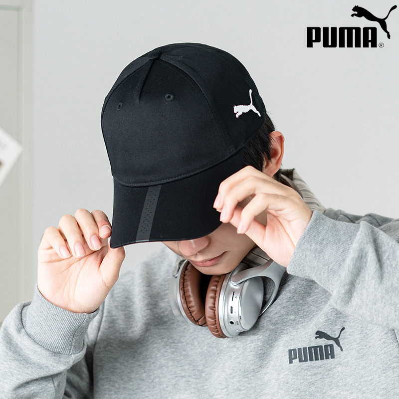 PUMA彪马棒球帽男帽女帽2025夏季新款黑色情侣鸭舌帽户外遮阳帽