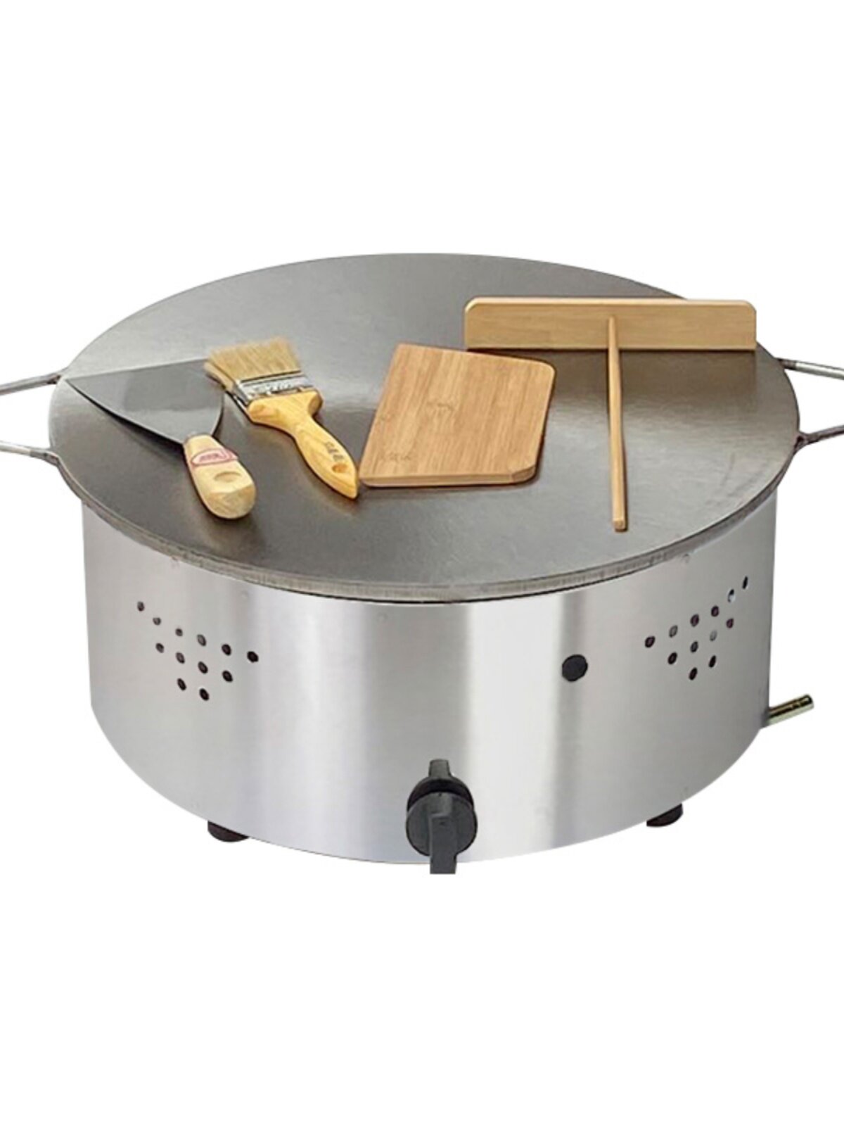 新品厂促山东杂粮煎饼锅煎饼鏊子平底煤气煎饼果子机摆摊煎饼机商