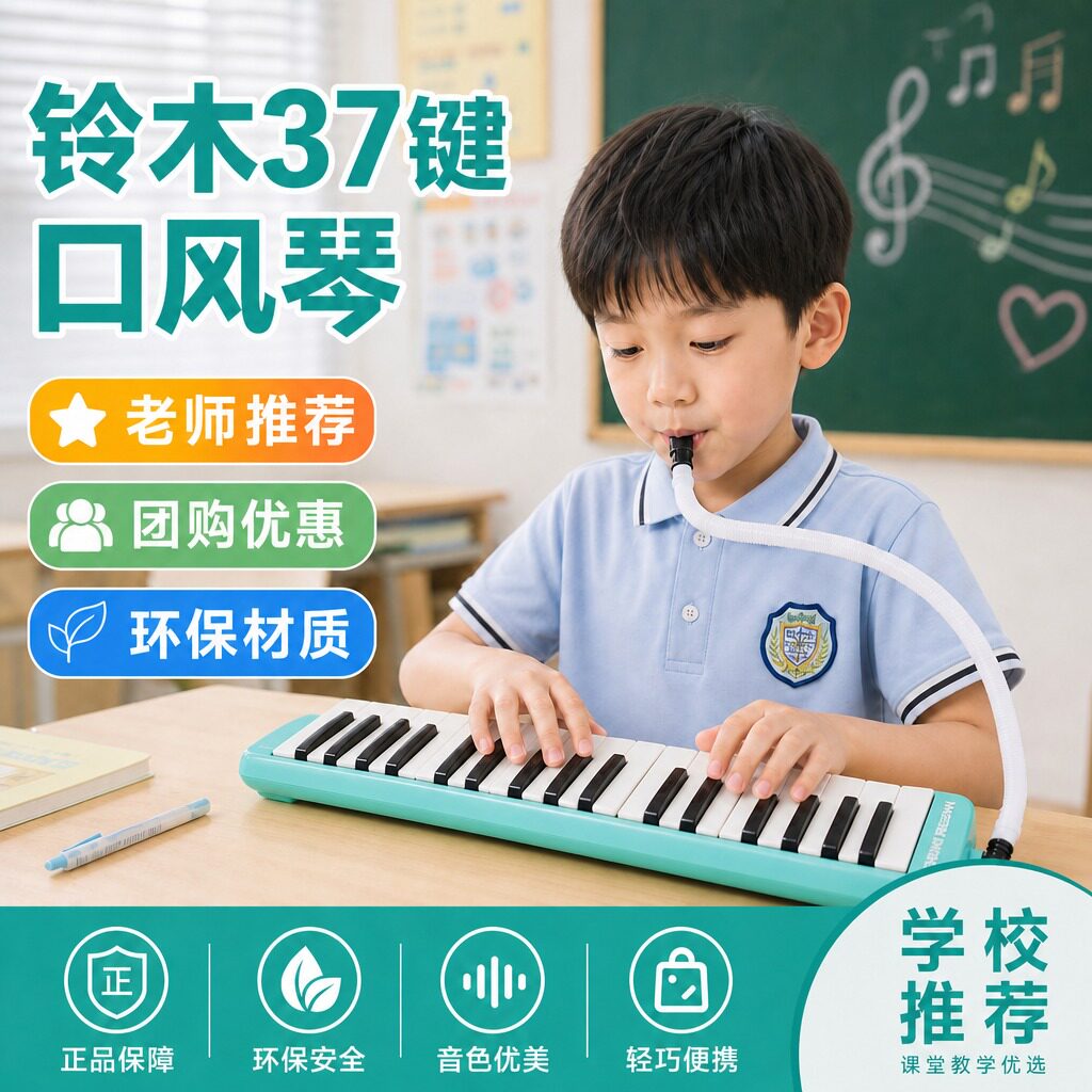 SUZUKI铃木口风琴37键课堂教学成人初学者儿童小学生32键口风吹琴