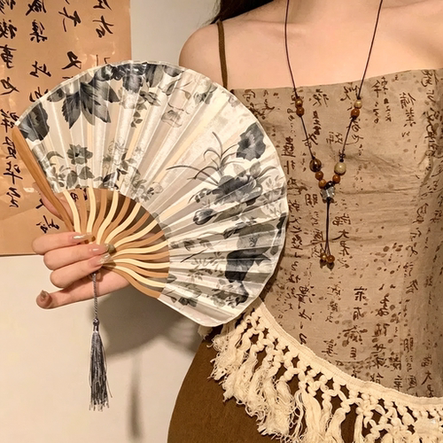 水墨折扇女2026新款新中式