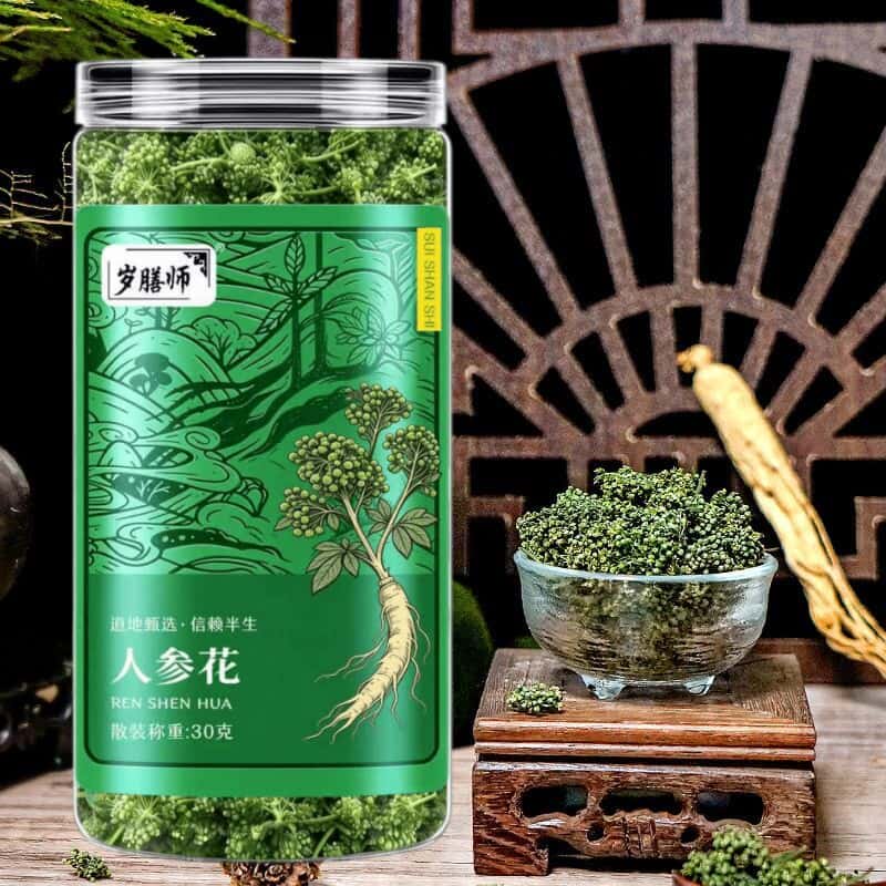 长白山人参花罐装泡茶煲汤泡酒富含人参皂苷花茶养生茶正品