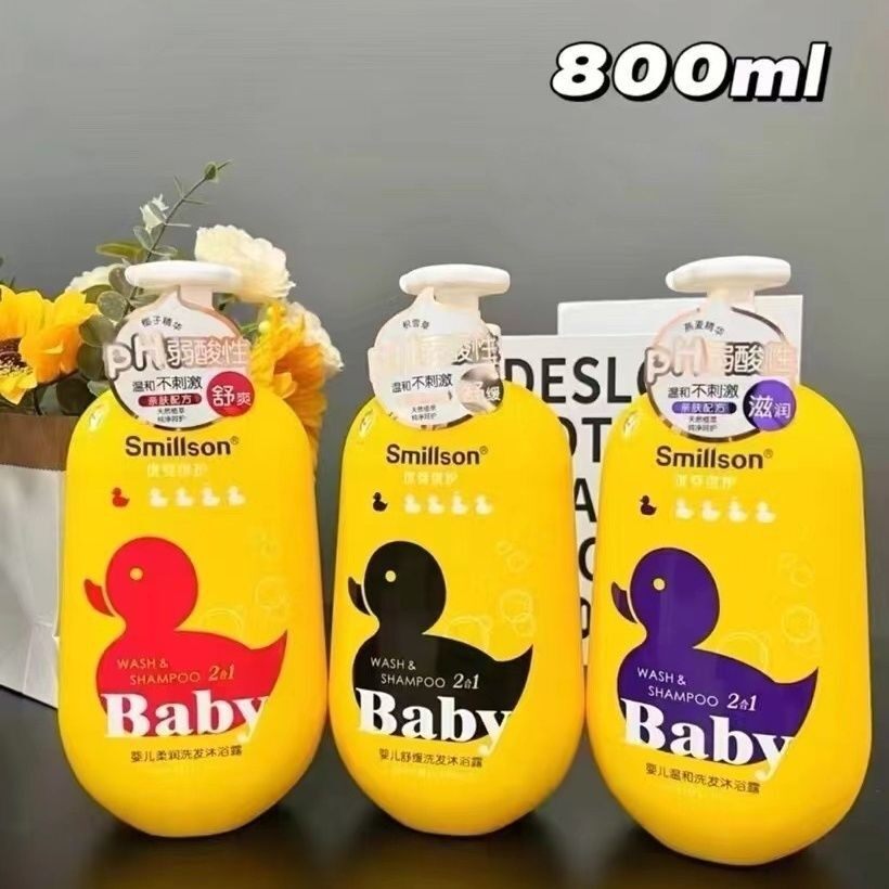 丝密生优芽优护婴儿温和洗发沐浴露二合一800ml 弱酸性不刺激滋润