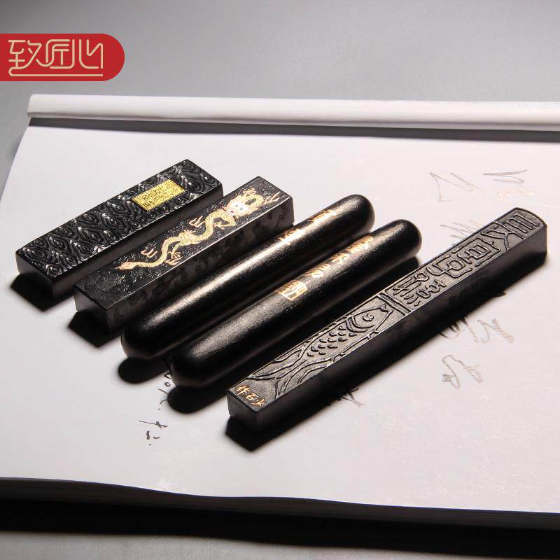 老胡开文墨厂出品作品用墨条墨块匠心非遗传人周美洪监制徽墨高级